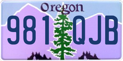 OR license plate 981QJB