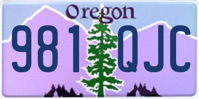 OR license plate 981QJC