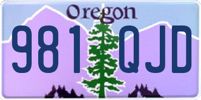 OR license plate 981QJD