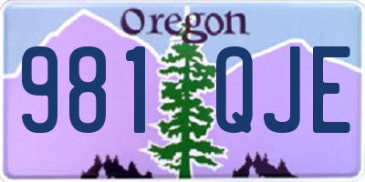 OR license plate 981QJE