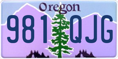 OR license plate 981QJG