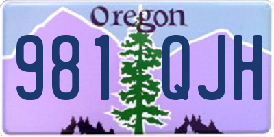 OR license plate 981QJH