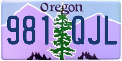 OR license plate 981QJL