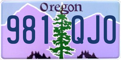 OR license plate 981QJO