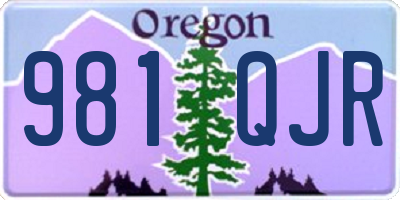 OR license plate 981QJR