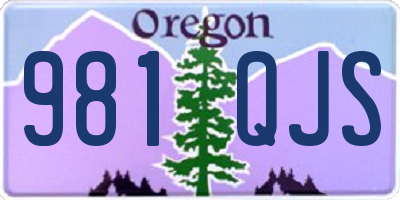 OR license plate 981QJS
