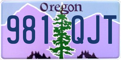 OR license plate 981QJT