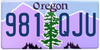 OR license plate 981QJU