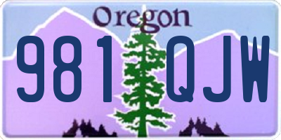 OR license plate 981QJW