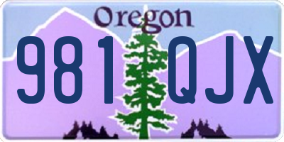 OR license plate 981QJX