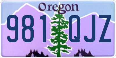 OR license plate 981QJZ