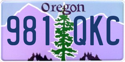 OR license plate 981QKC