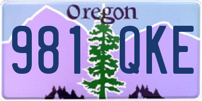 OR license plate 981QKE