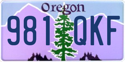 OR license plate 981QKF