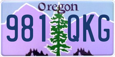 OR license plate 981QKG