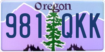 OR license plate 981QKK
