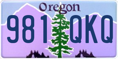 OR license plate 981QKQ