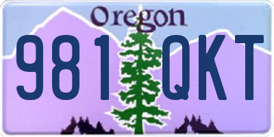 OR license plate 981QKT