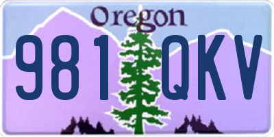 OR license plate 981QKV
