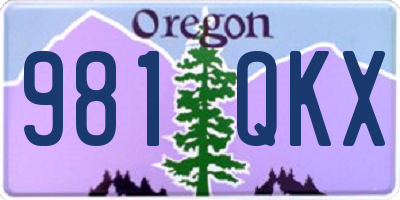 OR license plate 981QKX