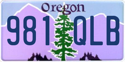 OR license plate 981QLB