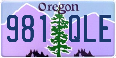 OR license plate 981QLE