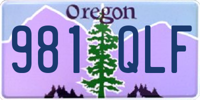 OR license plate 981QLF