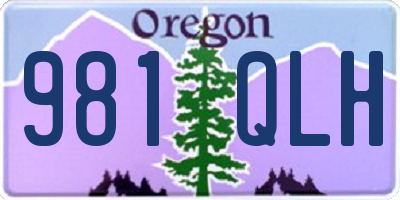 OR license plate 981QLH