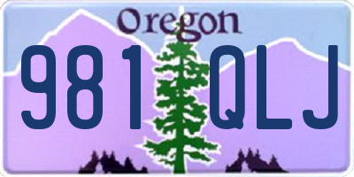 OR license plate 981QLJ
