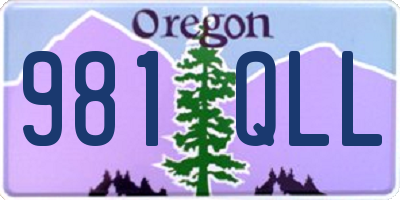 OR license plate 981QLL