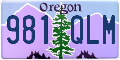 OR license plate 981QLM