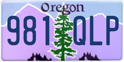OR license plate 981QLP