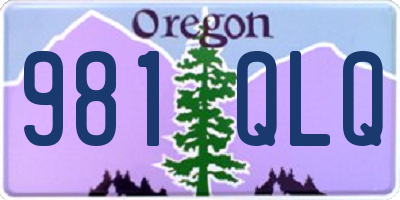 OR license plate 981QLQ