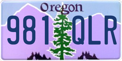 OR license plate 981QLR