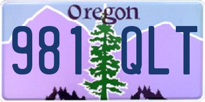 OR license plate 981QLT