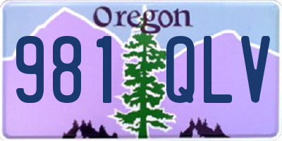 OR license plate 981QLV