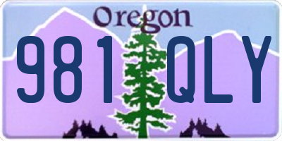 OR license plate 981QLY