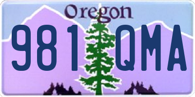OR license plate 981QMA