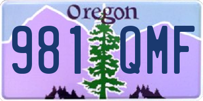 OR license plate 981QMF