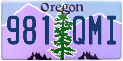 OR license plate 981QMI