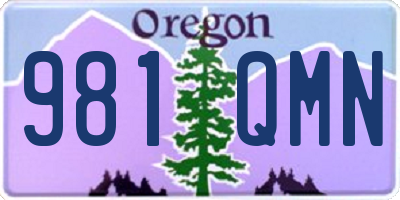 OR license plate 981QMN