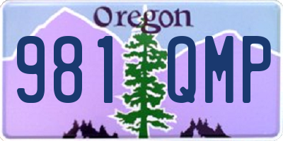 OR license plate 981QMP