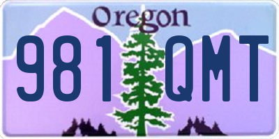 OR license plate 981QMT