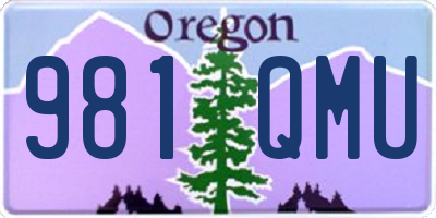OR license plate 981QMU