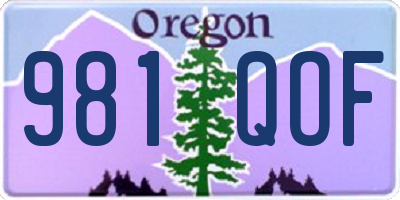 OR license plate 981QOF