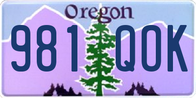OR license plate 981QOK