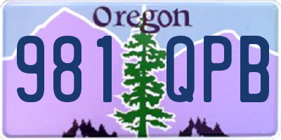 OR license plate 981QPB