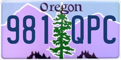 OR license plate 981QPC