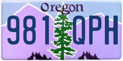 OR license plate 981QPH