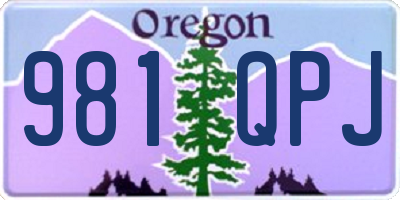 OR license plate 981QPJ